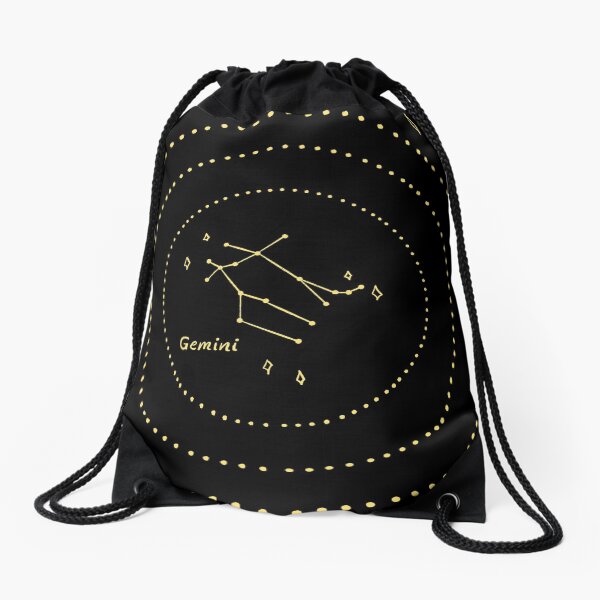 Gemini Constellation Drawstring Bag