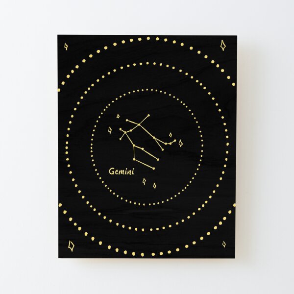 Gemini Constellation Wood Mounted Print