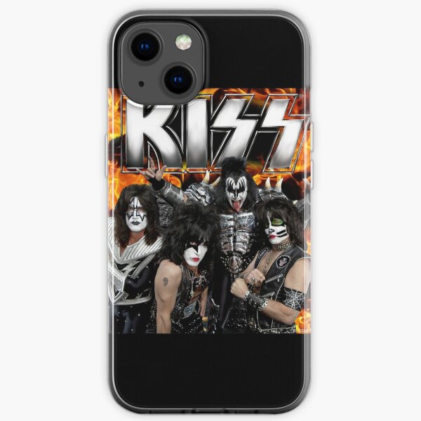 KISS with Logo and band iPhone Soft Case