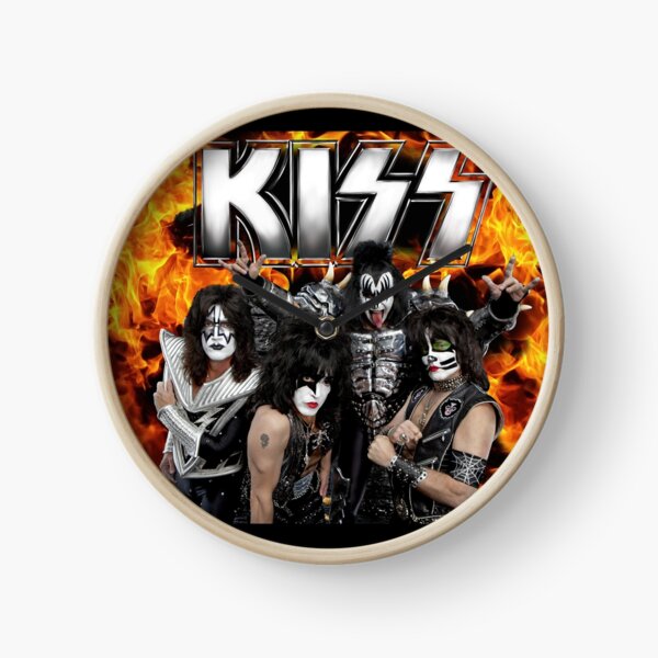 KISS with Logo and band Clock