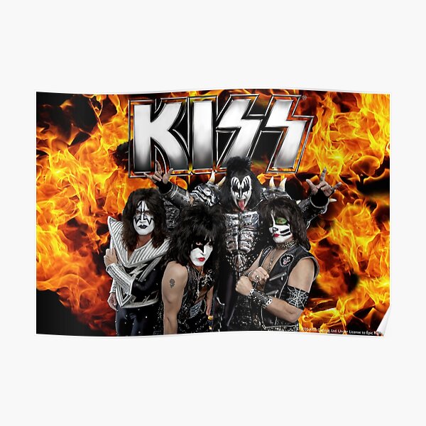 KISS with Logo and band Poster