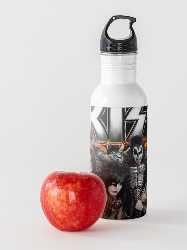 Alternate view of KISS with Logo and band Water Bottle