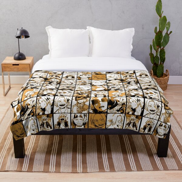 BNHA Kaminari Denki collage Throw Blanket