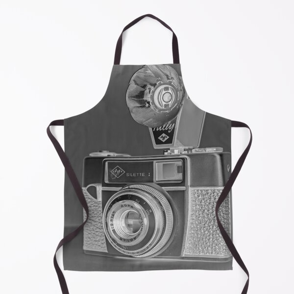 Item preview, old compact camera with flash artwork in negative designed and sold by Christopher Ball.