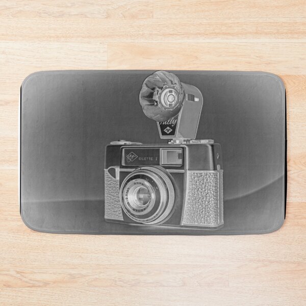 Item preview, old compact camera with flash artwork in negative designed and sold by Christopher Ball.