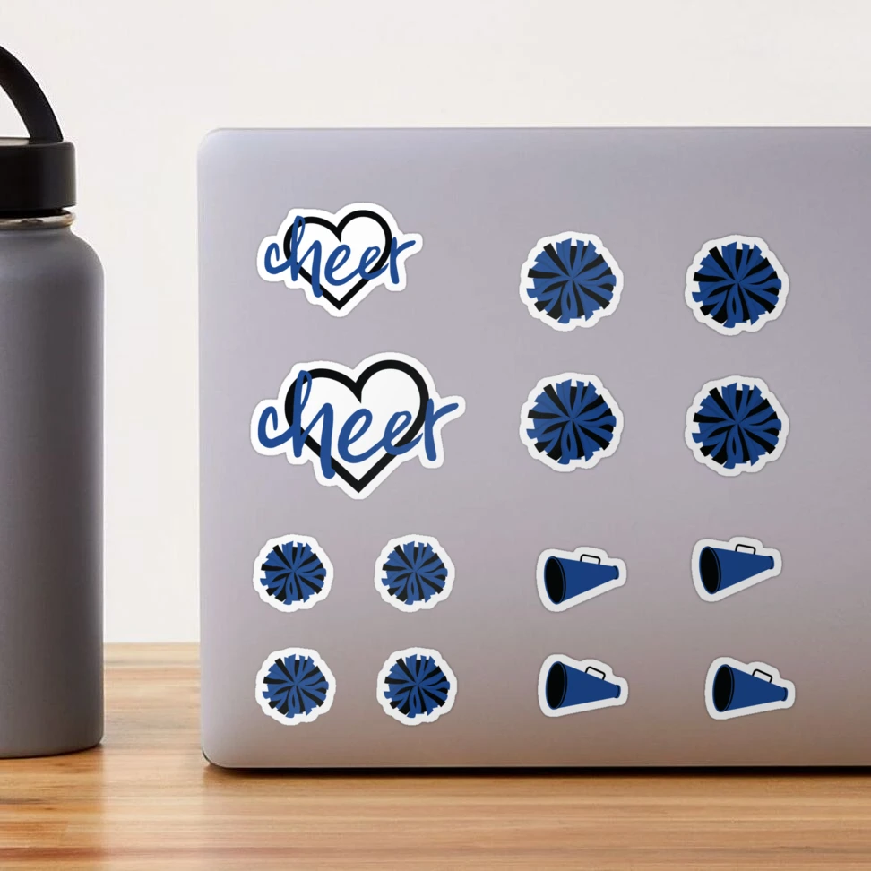 Blue Cheer Hearts, Pom Poms, Megaphone Pattern