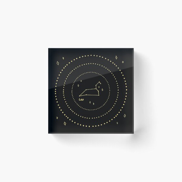 Leo Constellation Acrylic Block