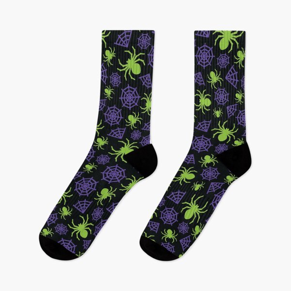 Item preview, Halloween Spider and Spider Web Pattern (Green and Purple) designed and sold by randrgiftshop.