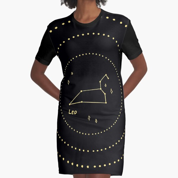 Leo Constellation Graphic T-Shirt Dress
