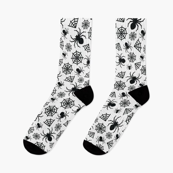 Item preview, Halloween Spider and Spider Web Pattern (Black and White) designed and sold by randrgiftshop.