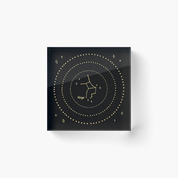 Virgo Constellation Acrylic Block