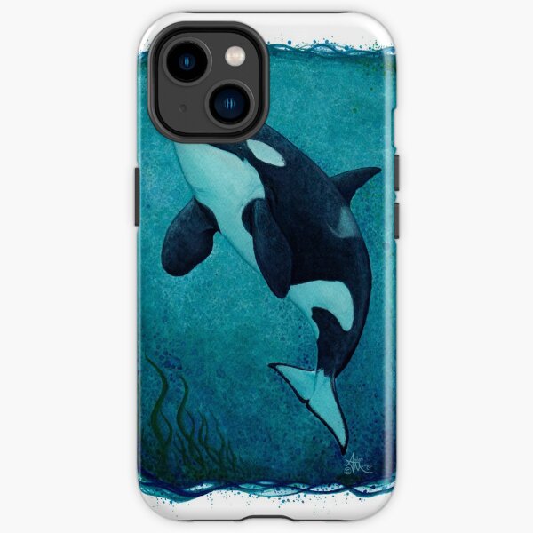"The Matriarch" by Amber Marine ~ killer whale / orca watercolor painting, (J2 Granny) art © 2016 iPhone Tough Case