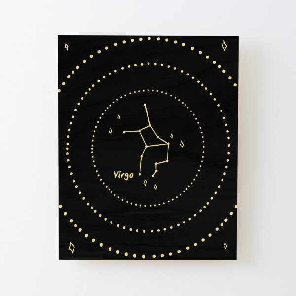 Virgo Constellation Wood Mounted Print