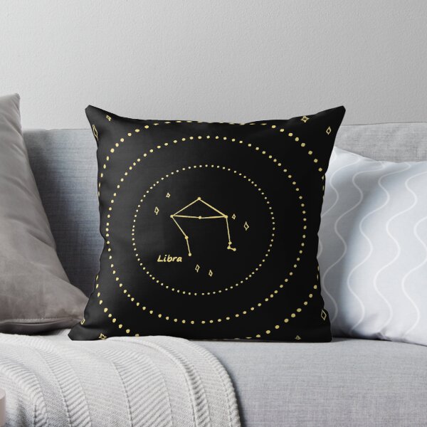 Libra Constellation Throw Pillow