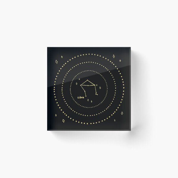 Libra Constellation Acrylic Block