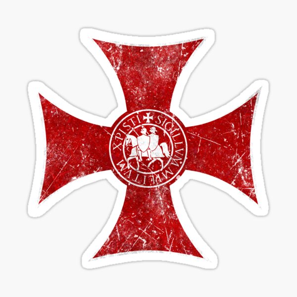 Knights Templar Standard Cross Sticker
