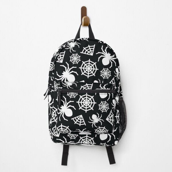 Item preview, Halloween Spider and Spider Web Pattern (White on Black) designed and sold by randrgiftshop.