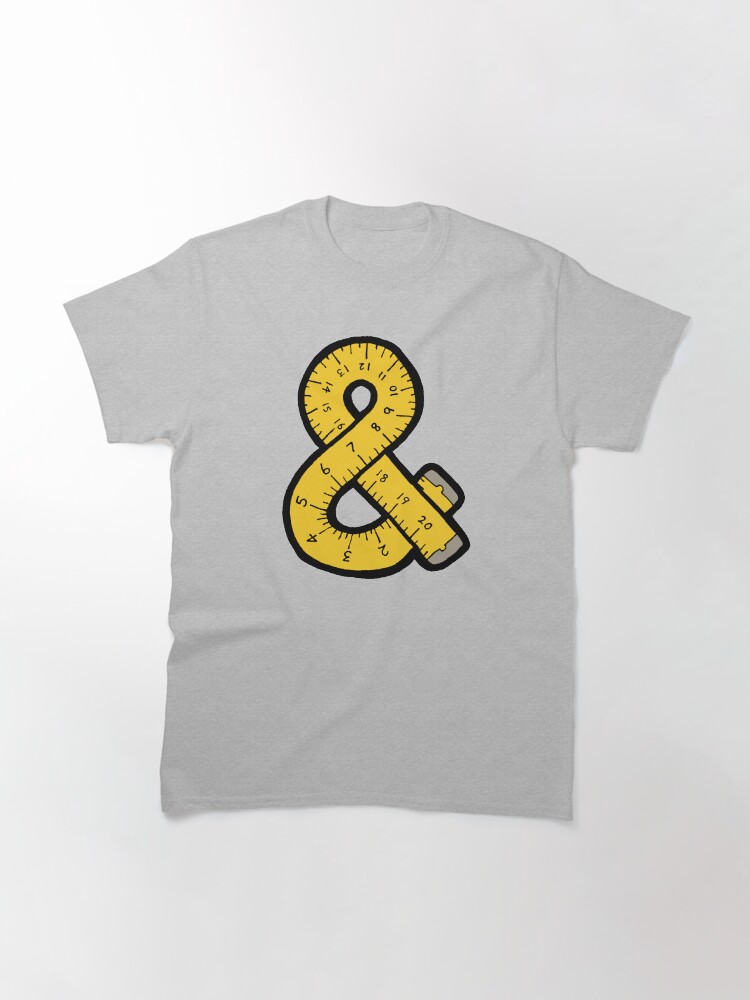 Alternate view of Ampersand Measuring Tape Classic T-Shirt