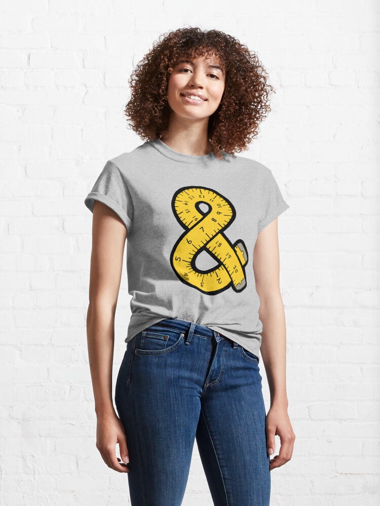 Alternate view of Ampersand Measuring Tape Classic T-Shirt