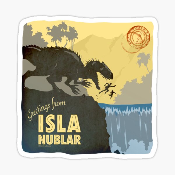 Greetings from ISLA Nublar - Indominus Rex (dark) Sticker