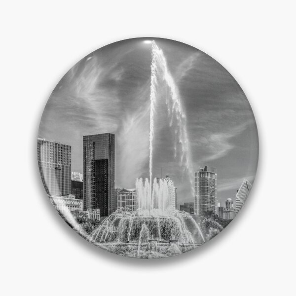 Item preview, Buckingham Fountain Skyline Panorama Black and White designed and sold by Christopher Arndt.