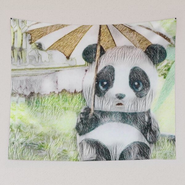 Item preview, Panda Bear under and Umbrella designed and sold by ReneeKennedy.