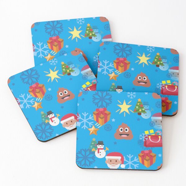Item preview, blue christmas poop emoji designed and sold by Gossip Rag.