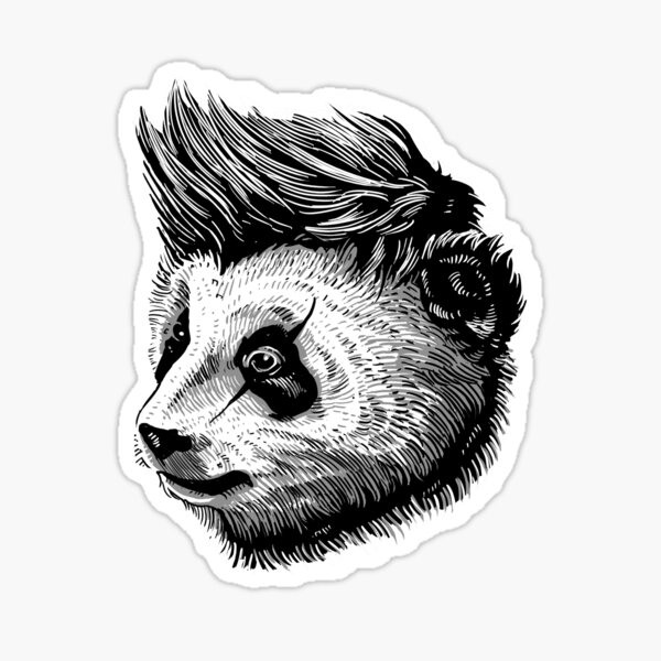 panda funky Pegatina