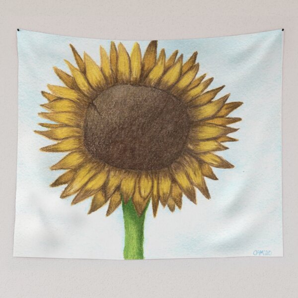 Item preview, The Colored Pencil Sunflower Drawing designed and sold by OneArtsyMomma.