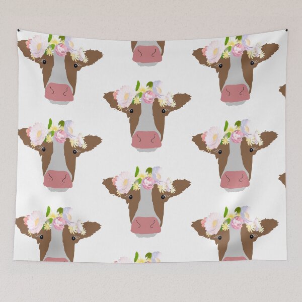 Item preview, Cow with Flower Crown designed and sold by maddie55meadows.