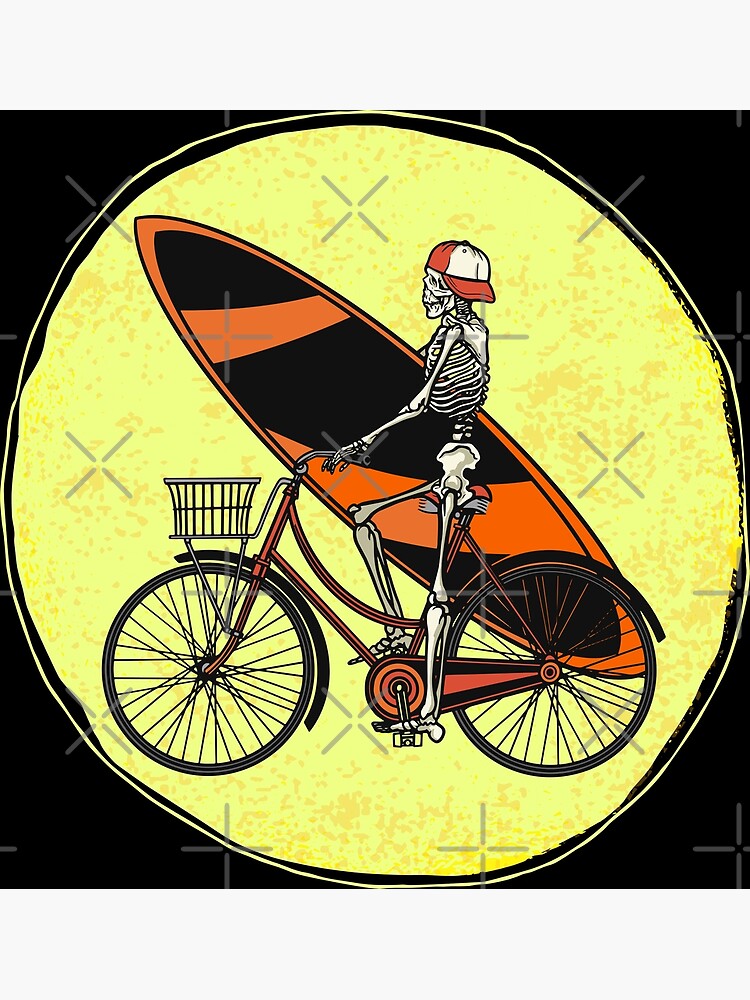 "Skeleton with bicycle." Poster for Sale by emphatic Redbubble