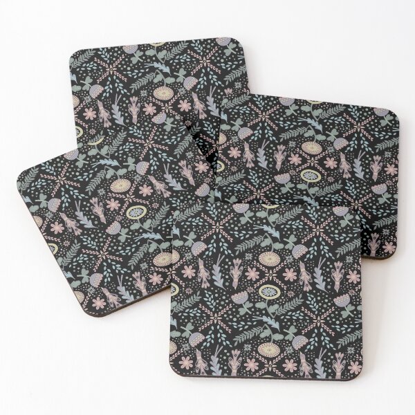 Item preview, Sweet Pastel Folklore Pattern, Moonlight Variation designed and sold by RecklessRosey.