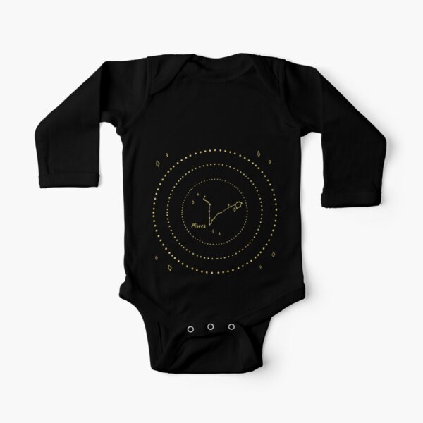 Pisces Constellation Long Sleeve Baby One-Piece
