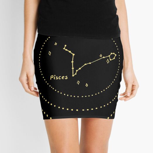 Pisces Constellation Mini Skirt