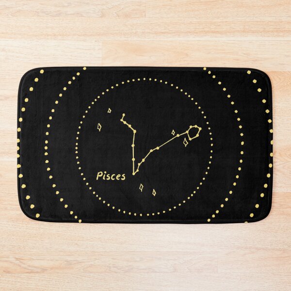 Pisces Constellation Bath Mat