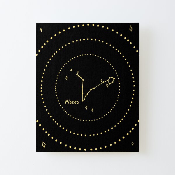 Pisces Constellation Canvas Mounted Print