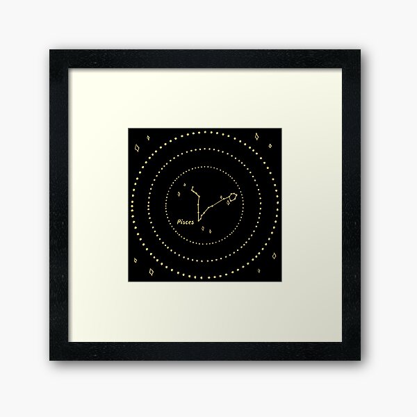 Pisces Constellation Framed Art Print