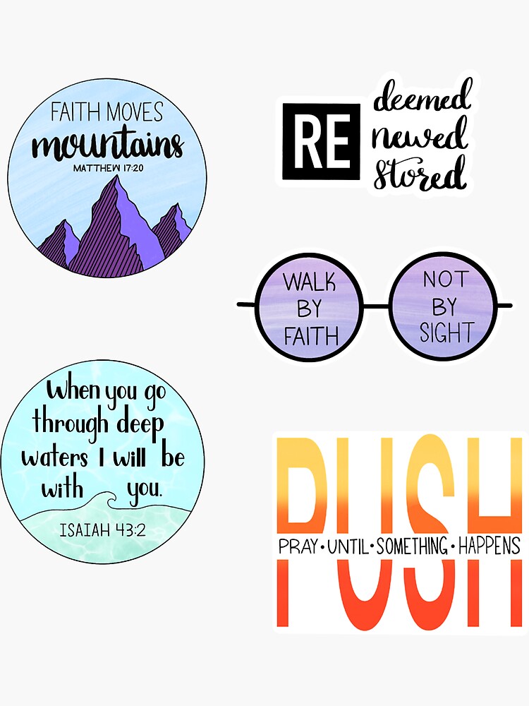 "Faith Sticker pack " Sticker for Sale by artbyrandaa Redbubble