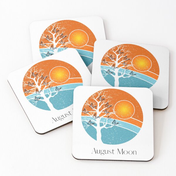 Item preview, Retro August sunset moon butterfly tree by haus of butterfly designed and sold by hausofbutterfly.