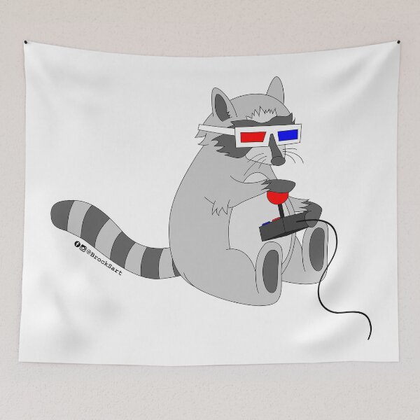 Item preview, Gamer Raccoon - Brock Springstead designed and sold by Brock Springstead.