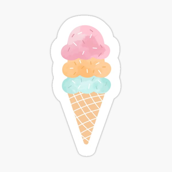 Ice cream sticker pack, aesthetic sticker bundle, print cut - So Fontsy