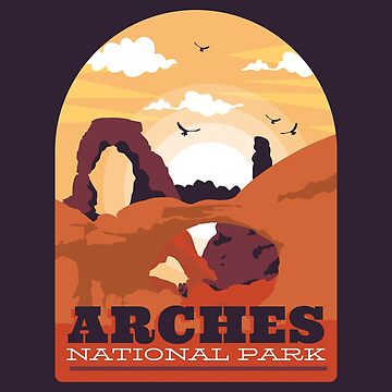 Artwork thumbnail, Arches National Park in Utah by CoolSilhouettes