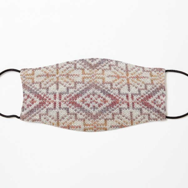 Shetland Fair Isle Pattern Kids Mask