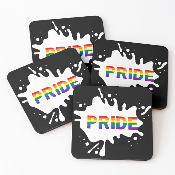 Item preview, Pride Typography Color Splash White designed and sold by TopplundDesigns.