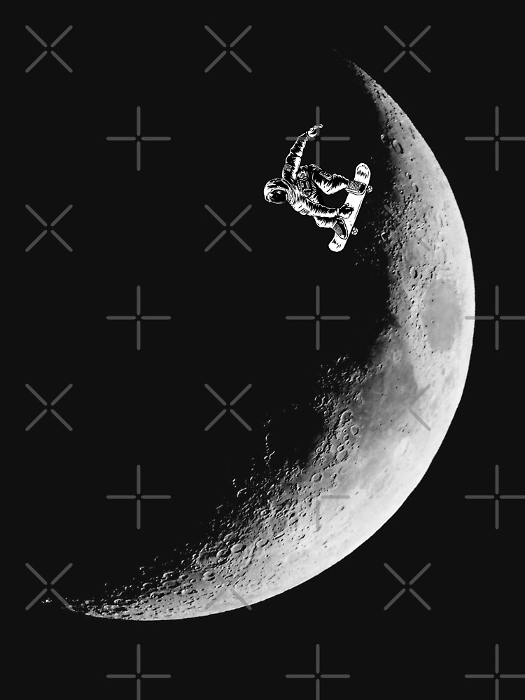 Moon boarder - Astronaut Skateboarding Design Suitable for Men and Women by barmalisiRTB