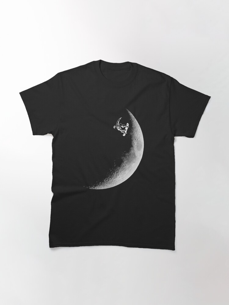 Alternate view of Moon boarder - Astronaut Skateboarding Design Suitable for Men and Women Classic T-Shirt