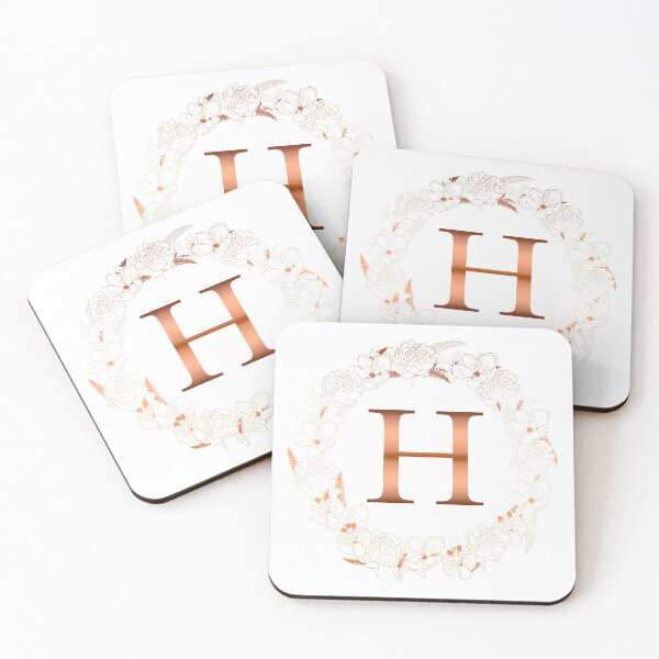 Artikelvorschau, Buchstabe H Roségold erste Hochzeit entworfen und verkauft von T-shirt-Designs.