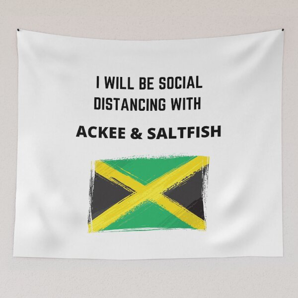 Item preview, I Will Be Social Distancing With Ackee & Saltfish  designed and sold by Tru-Bless Properties.