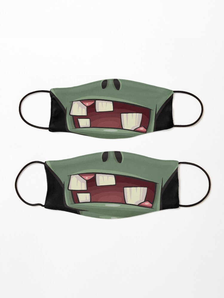 Alternate view of Zombie teeth mouth - face masks design Mask