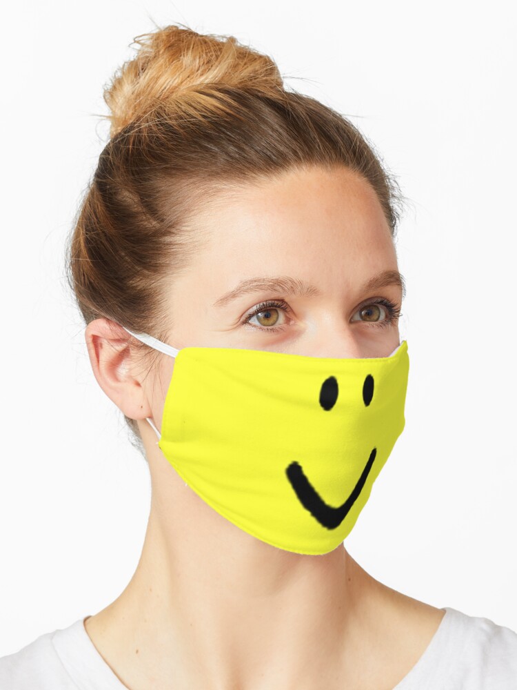 Roblox Halloween Noob Face Costume Smiley Positive Gift Mask By Smoothnoob Redbubble - smileyface roblox
